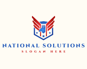 National Eagle Shield logo design