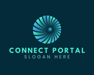 Vortex Portal Tunnel logo design