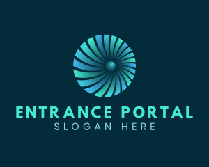 Vortex Portal Tunnel logo design