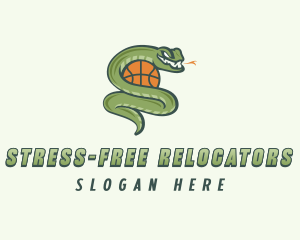 Snake Basketball League logo design