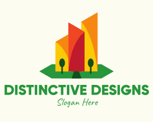 Geometric Skyscraper Design  logo design