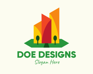 Geometric Skyscraper Design  logo design