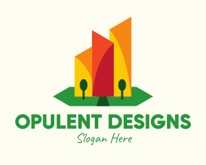 Geometric Skyscraper Design  logo design