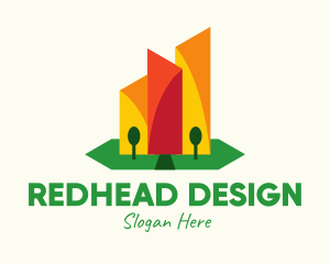 Geometric Skyscraper Design  logo design