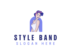 Fashion Pinup Woman logo design