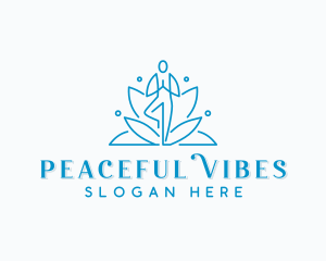 Wellness Yoga Lotus logo design