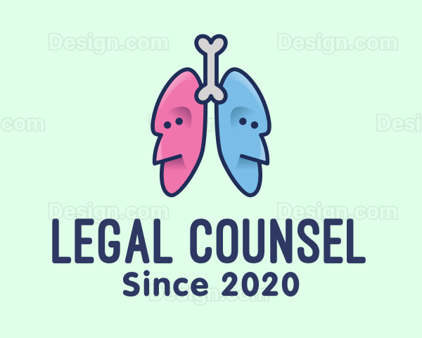 Respiratory Lungs Faces Logo