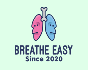 Respiratory Lungs Faces logo design