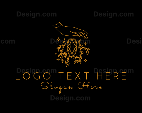 Luxury Gem Crystal Hand Logo