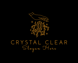 Luxury Gem Crystal Hand logo design