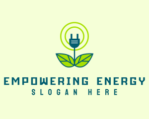 Plant Power Plug logo design