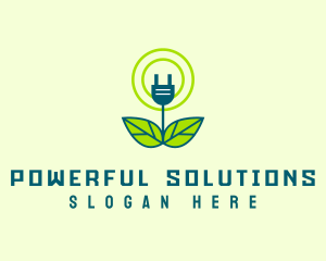 Plant Power Plug logo design