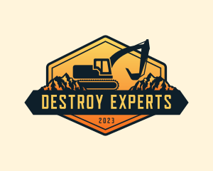 Quarry Excavator Construction logo design