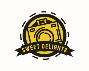 Photo Booth Camera Badge Logo