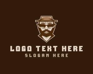 Hipster Man Hat logo