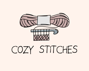 Crochet Yarn Hook logo design