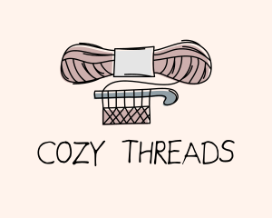 Crochet Yarn Hook logo design