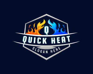 Heat Ice Ventilation logo design