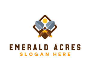 Landscaping Yard Shovel logo