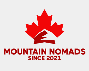 Red Canada Mountain  logo design