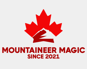 Red Canada Mountain  logo design