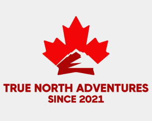 Red Canada Mountain  logo design