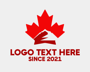 Maple - Red Canada Mountain logo design