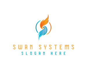 Heating Technology System logo design