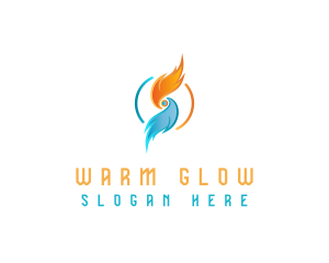 Heating Technology System logo design