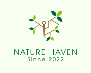 Nature Leaf Needle logo design