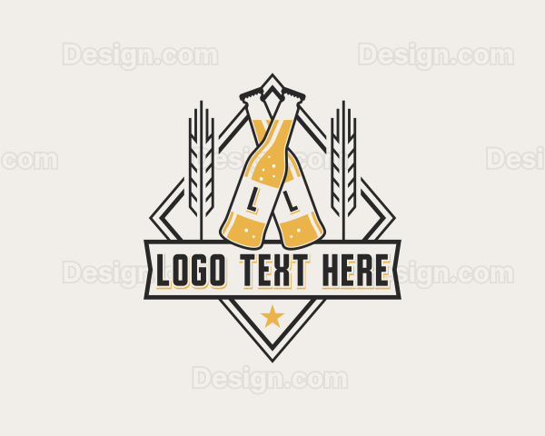 Beer Bottle Brewery Logo