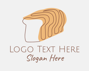 Bread Loaf Line Art logo design