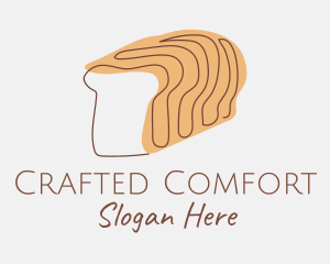 Bread Loaf Line Art logo design