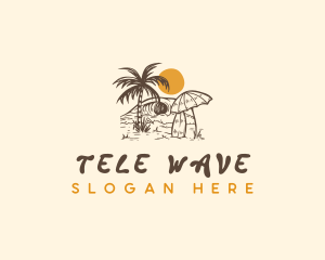 Summer Ocean Beach logo design