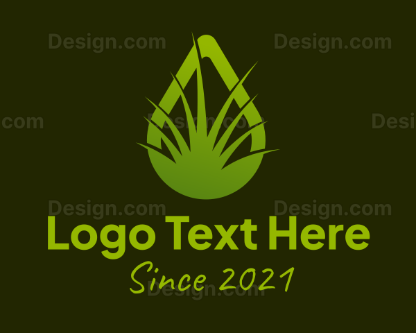 Green Grass Droplet Logo