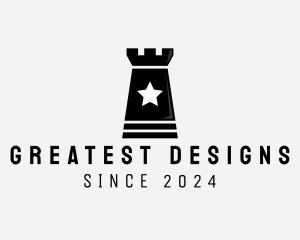 Chess Rook Castle logo design