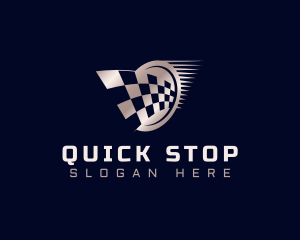 Speed Racing Flag  logo design