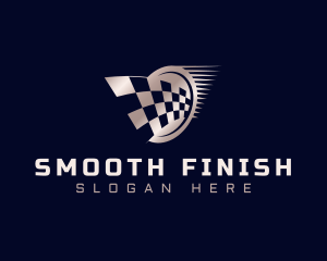 Speed Racing Flag  logo design