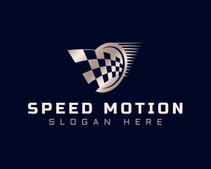 Speed Racing Flag  logo design