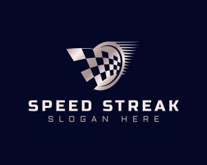 Speed Racing Flag  logo design