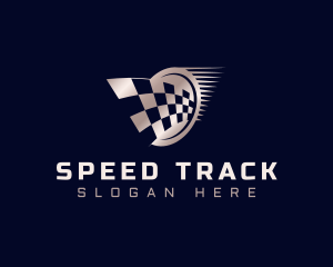 Speed Racing Flag  logo design