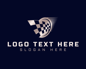 Speed - Speed Racing Flag logo design