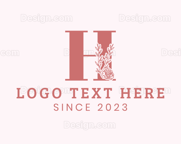 Floral Letter H Logo