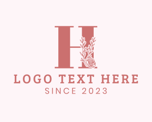 Floral Letter H logo