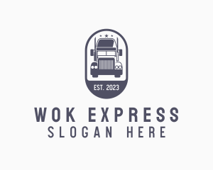 Express Cargo Truck logo design