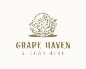 Homegrown Fruit Basket  logo design