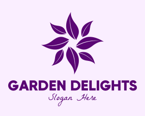 Purple Leaves Spa  logo design