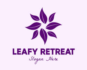 Purple Leaves Spa  logo design