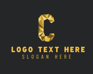 Golden Luxury Letter C logo