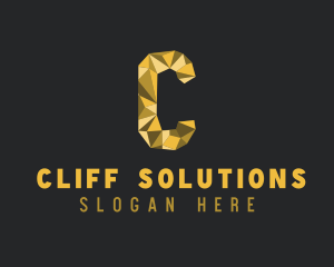 Golden Luxury Letter C logo design